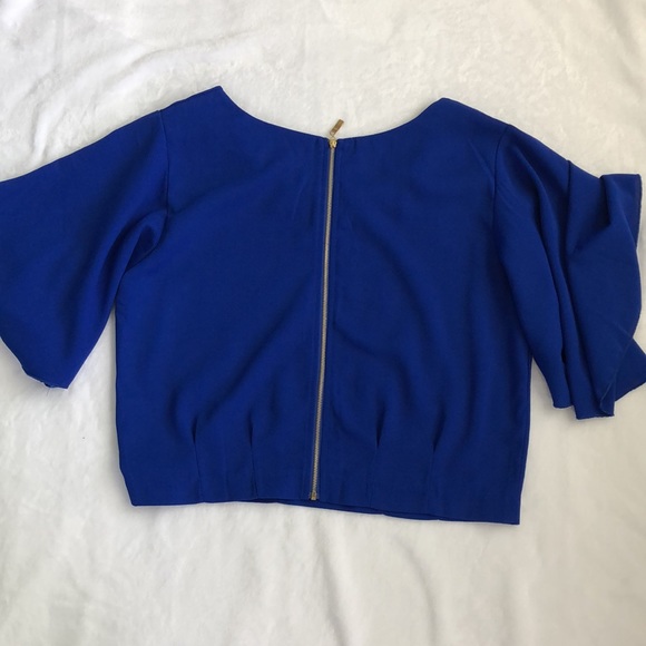 Royal Blue Crop Top - Picture 2 of 3
